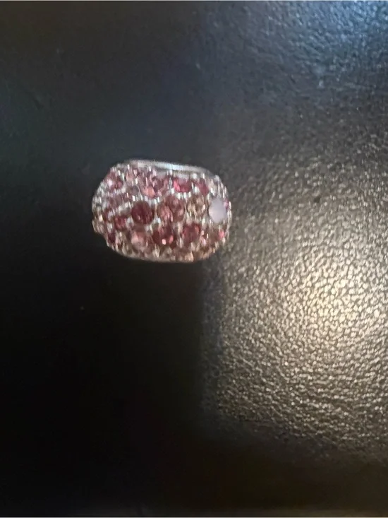 Pink Crystal Pave Bead Charm for Pandora Bracelets