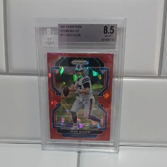 2021 PANINI PRIZM PRIZMS RED ICE #117 JOSH ALLEN BGS 8.5