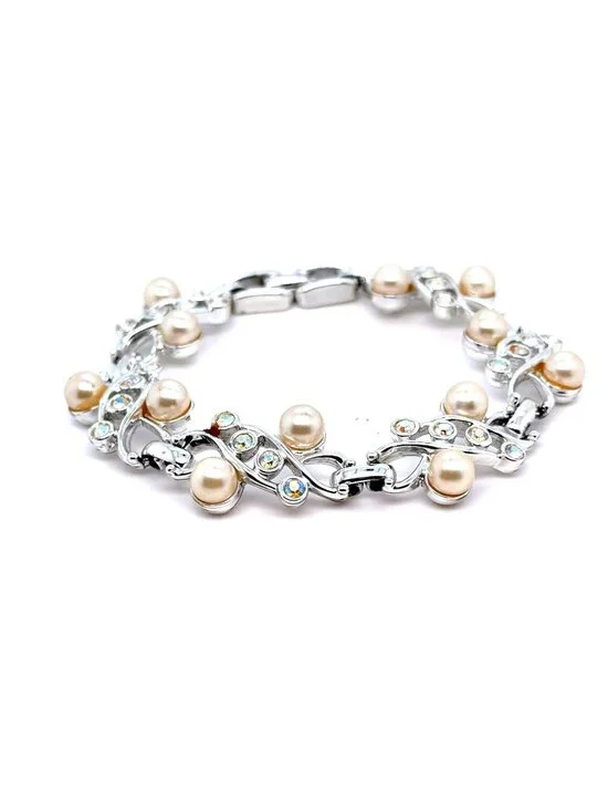 Pearls/Rhinestones‎ Bracelet (d)