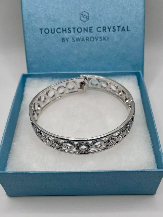 Touchstone Crystal by Swarovski Showtime Bracelet Crystal Rhodium Plating