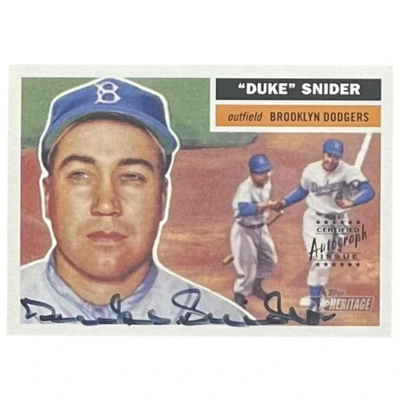 2005 Topps Heritage Real One Autograph #RO-DS Duke Snider Brooklyn Dodgers
