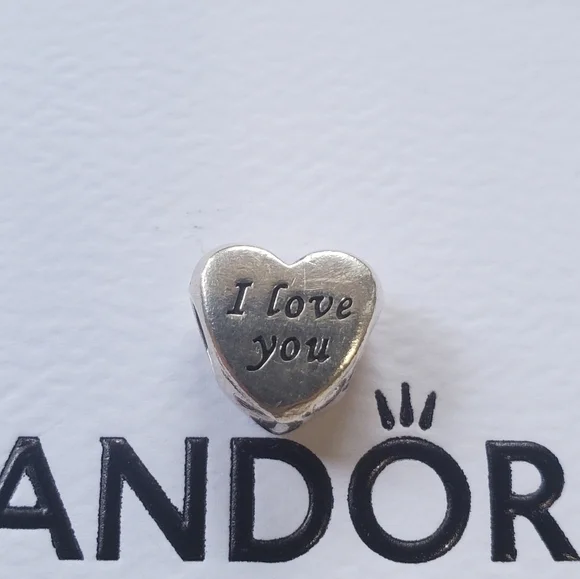 Pandora I love you heart bead Charm Retired charm