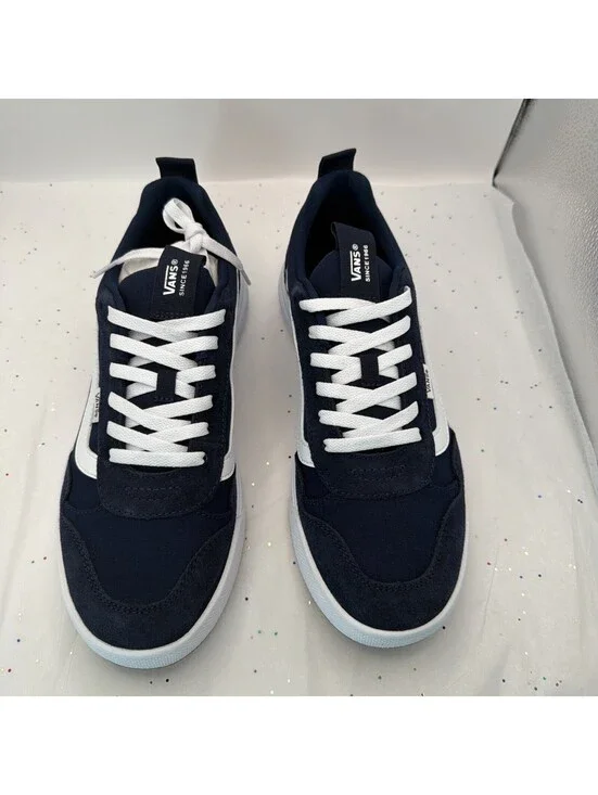 Vans Range EXP VN000CY1NAV Men’s Size 10.5 Navy White Suede Canvas Sneaker NIB