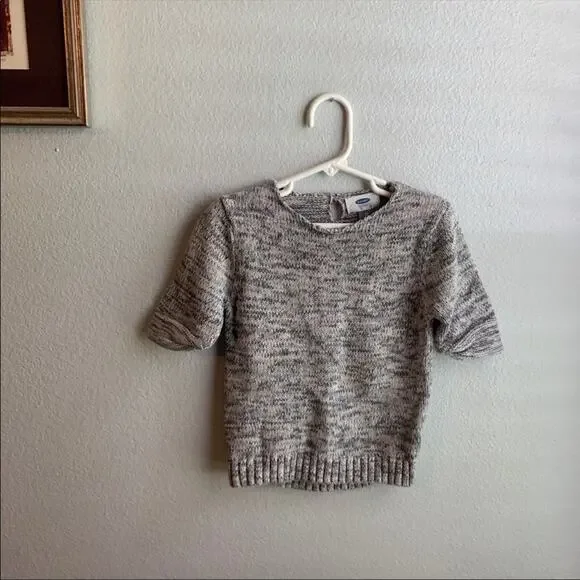 Old Navy Shirt Sleeve Gray/Pink Sweater 5T