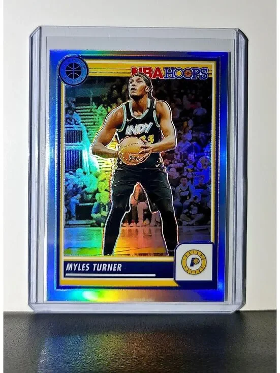 Myles Turner 2023-24 Panini Premium Stock NBA Hoops #183 Prizm Refractor Pacers