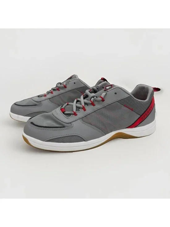 Sperry Harbormaster 2.0 Lace-Up Mesh Sneakers size 10 Men's Gray Red STS24074