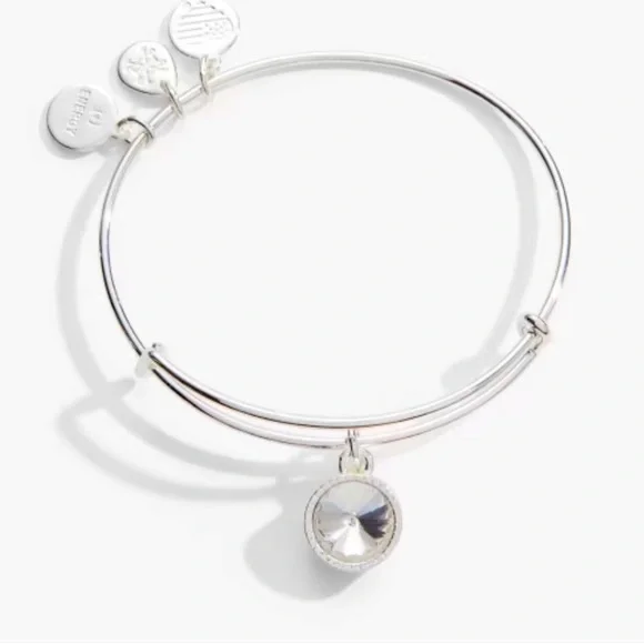 Alex And Ani April Birthstone Charm Bangle Bracelet