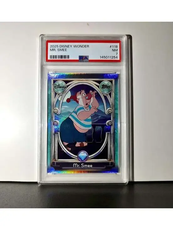 Mr. Smee 2025 Topps Disney Wonder #118 Diamond Card Peter Pan PSA 7