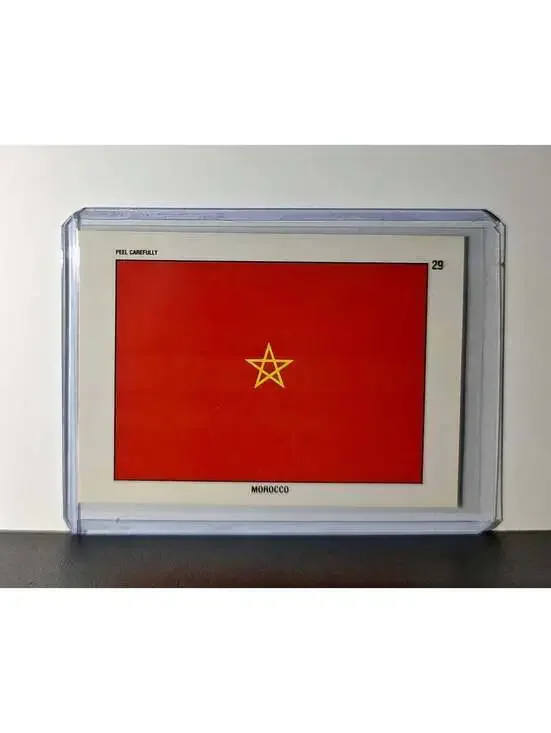 Morocco Flag 1991 Topps Desert Storm #29 Sticker Card