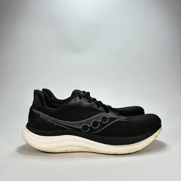 Saucony Triumph 20 Black White Athletic Running Shoes S21023-200 Men's Size 12