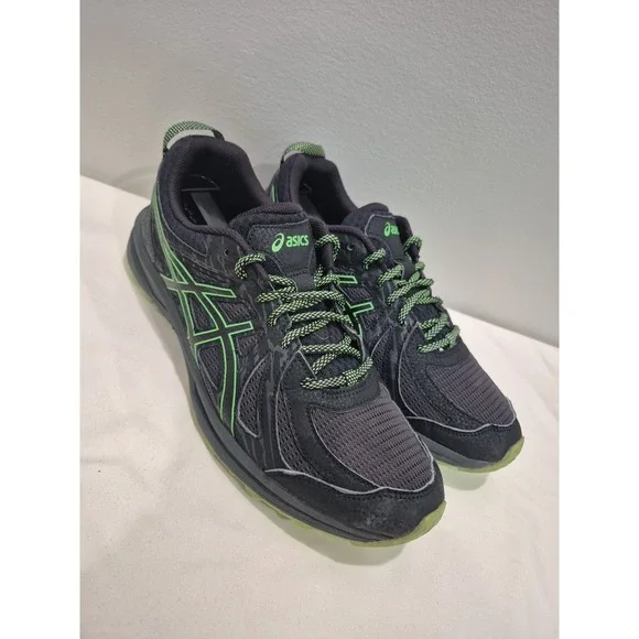 Asics Frequent Trail Outdoor Shoes Men's Sz 9 Black Athletic Sneakers 1011A585