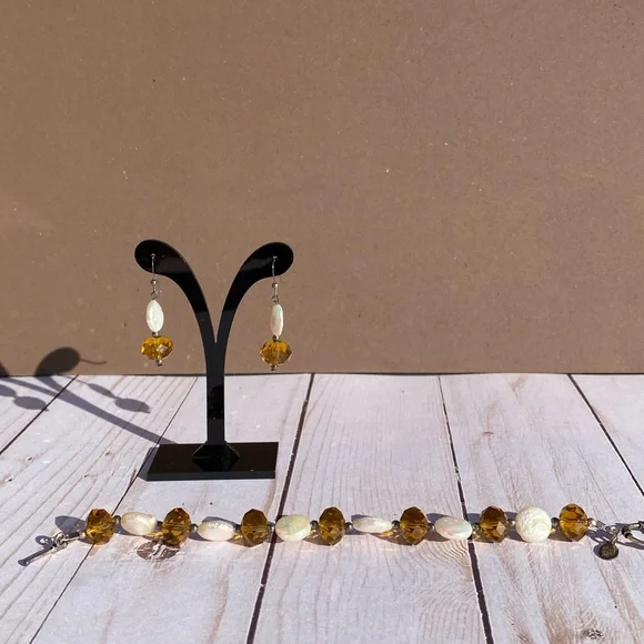 Drop Earrings and Bracelet Set