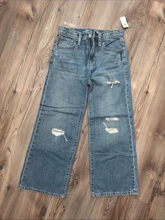 Old Navy High-Rise Baggy Wide Leg Jeans - Medium Blue