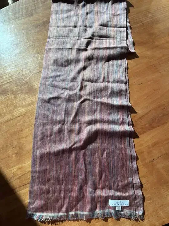 Kate Kanyon Hand‎ Woven Nepal Cashmere Silk Striped Scarf