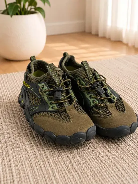 SIMARI Men’s Quick Dry Water Shoes Amphibious Hiking Aqua Sneakers EU 44 Green