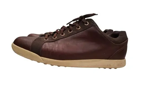 Footjoy Contour Casual Golf Shoes Men's 9 Brown Leather 54226 Spikeless