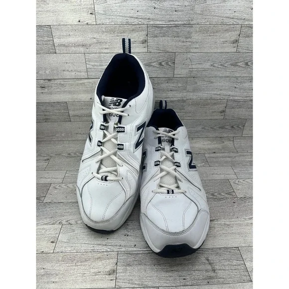New Balance 608 Mens White Leather Lace Up Athletic Shoes Size 15‎ EE