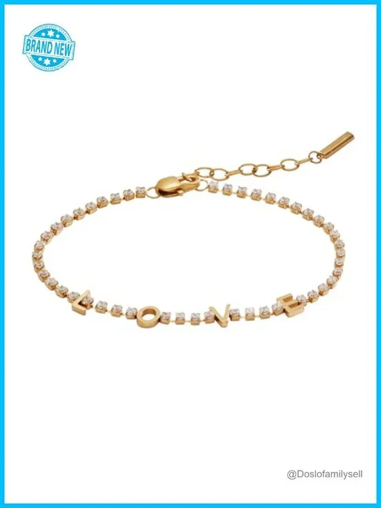 Stainless Steel Crystal Tennis Bracelet with Lobster Claw Clasp