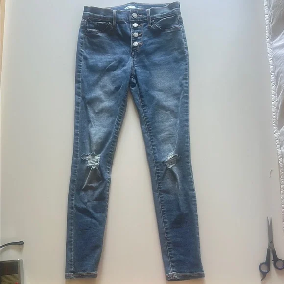 Old Navy Girls’ Distressed Blue Skinny Jeans