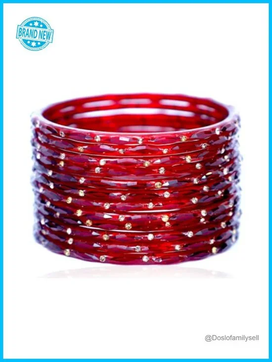 Indian Glass Bangles Set of 12 Bollywood Wedding Jewelry