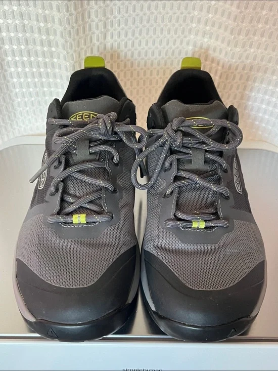 KEEN Explore Vent Trail Hiking Shoes Gray Black Men's 9 KonnectFit 1022293