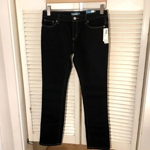 NWT adjustable waist skinny denim jeans in dark wash by Old Navy. Girls 12+