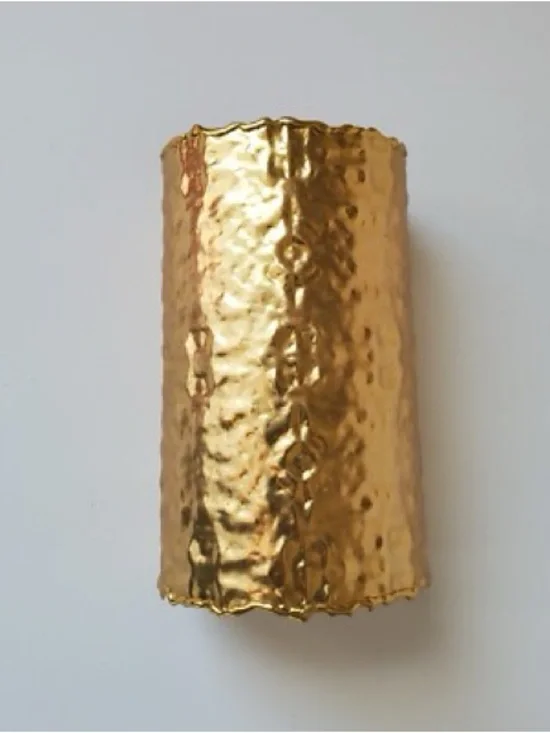 NWOT. Zara Golden Wide Rigid Textured Metal Cuff Bracelet Hammered.
