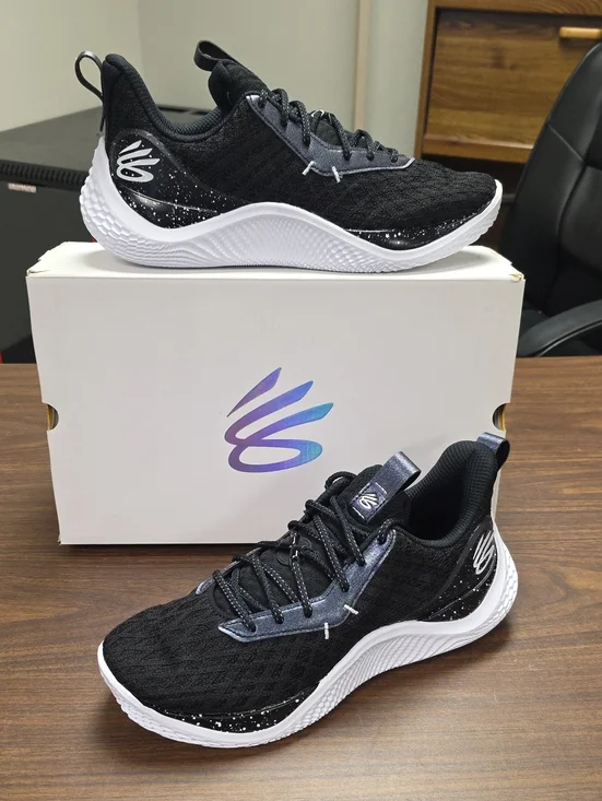 Under Armour Team Curry 10 Basketball Black White 3026624-100 Men's 13