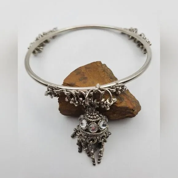 Demascene orb filigree‎ crystal bracelet ornate jewelry B1327