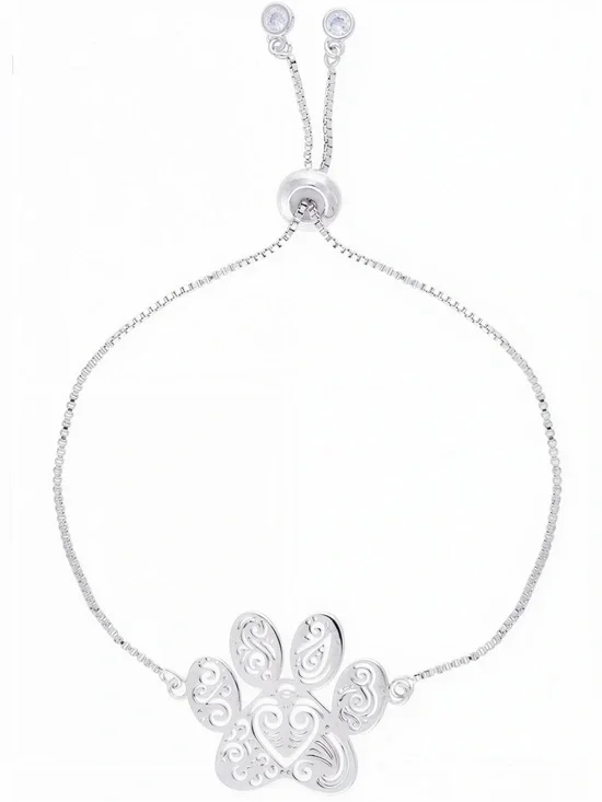 Adjustable Paw Print Bracelet