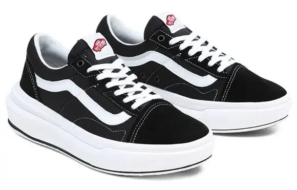 VANS MEN'S 13 OLD SKOOL OVERT COMFYCUSH BLACK WHITE NIB NB0A7Q5EBA2