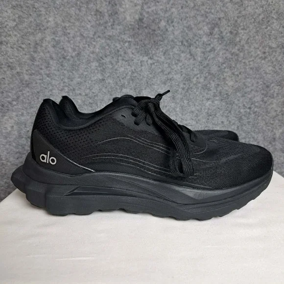 Alo Runner Black Running Shoes A0590U Men's Size 8.5 womens 10
