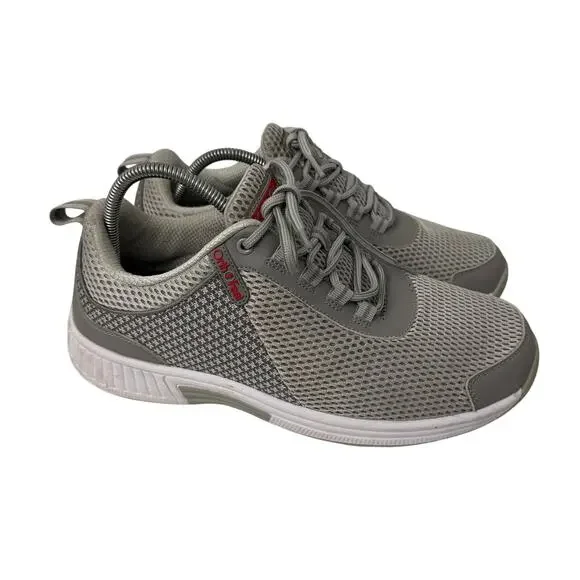 Orthofeet Edgewater Stretch Athletic Shoes Men's Size 9.5 2E Gray Orthopedic