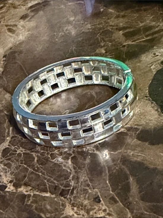 Clamper cuff hinged new chrome squares