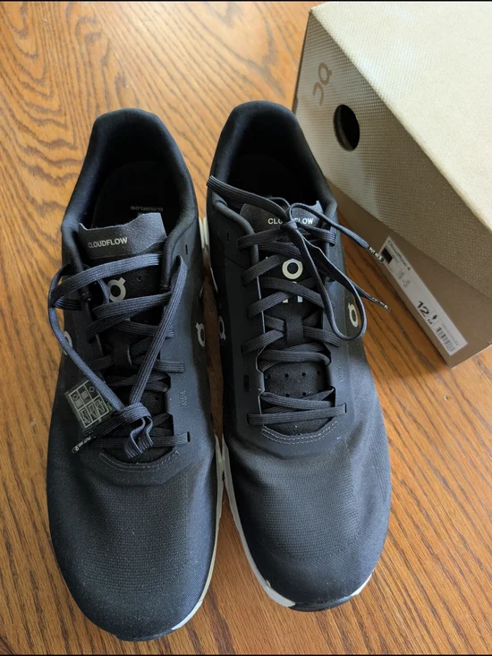 On Running Running Cloudflow 4 Men’s Running Shoes - Black, Size 12