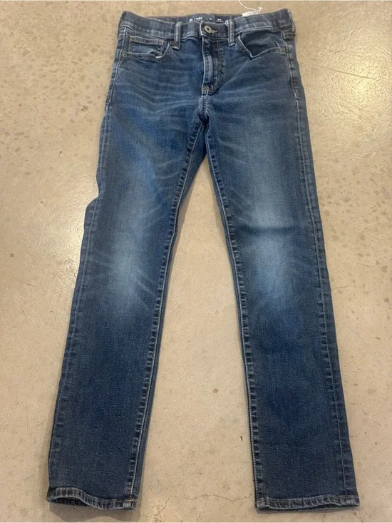 Blue Slim Straight Jeans