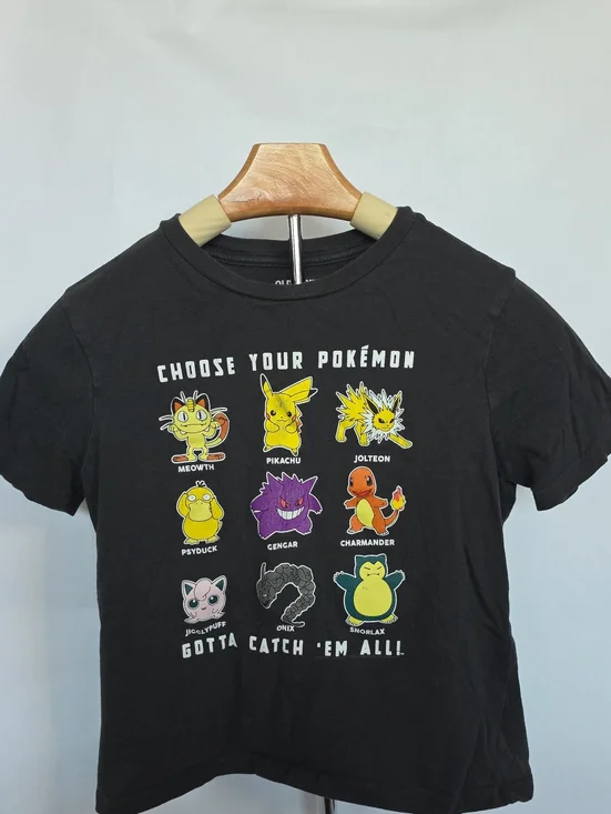 Black Pokémon Graphic Kids Tee - Choose Your Pokémon