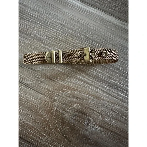 Vintage Brass Mesh Belt Bracelet
