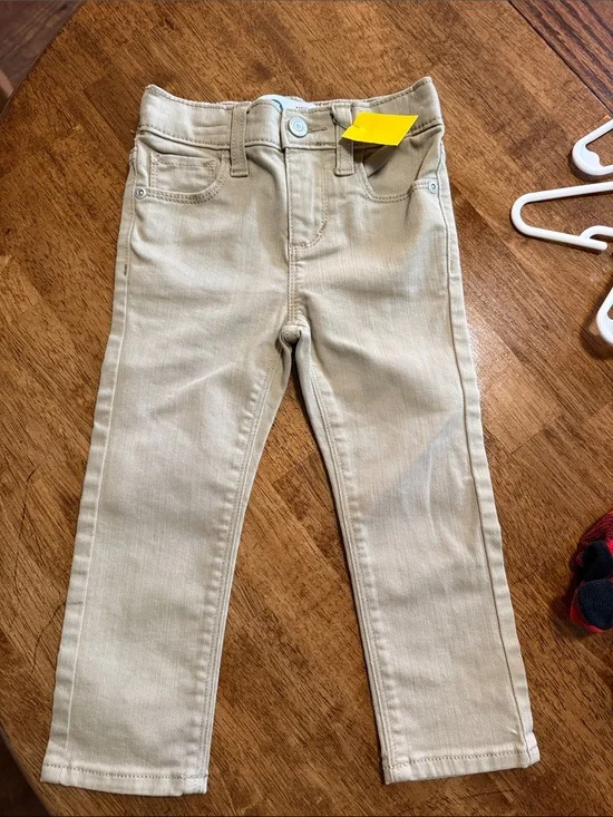 Kids Tan Stretch Karate Jeans - Comfortable Everyday Bottoms