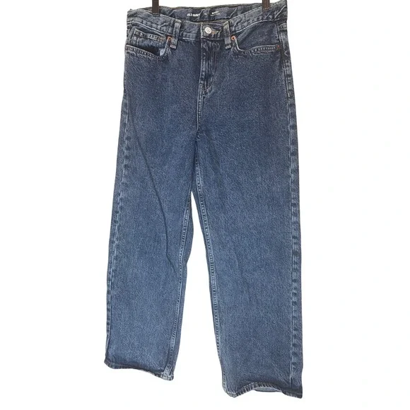 Old Navy Kids Baggy Built-In Tough Medium Wash Denim Jeans Blue Boys Size 14