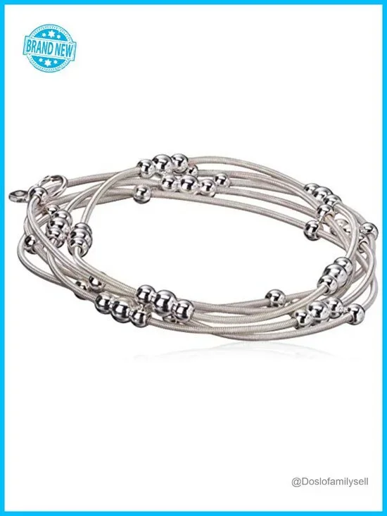 Multi Row Stretch Bangle Bracelet - Stainless Steel Layered Jewelry