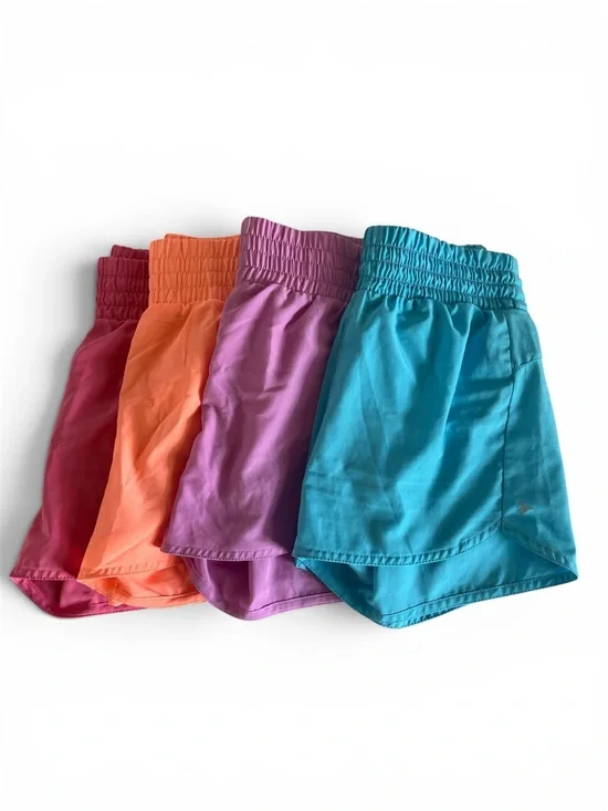 Set of 4 Old Navy Kids Elastic-Waist Shorts in Teal, Purple, Orange, Pink