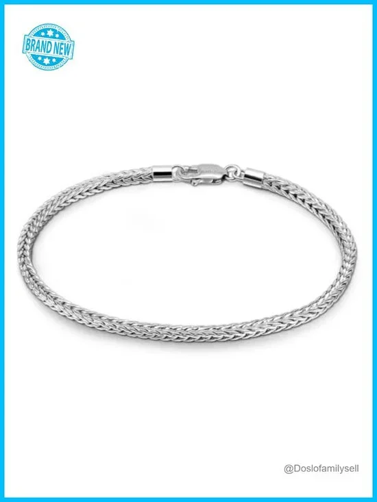 2mm 925 Sterling Silver Chopin Chain Bracelet Lobster Claw Dainty Delicate