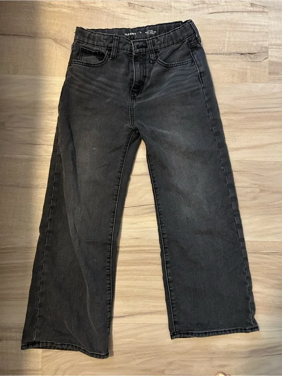 Old Navy Black High-Rise Wide Leg Jeans