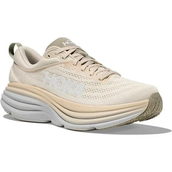 Hoka One One Men's Bondi 8 Athletic Sneakers OAT MILK‎ BARLEY sz 11.5 NWOB