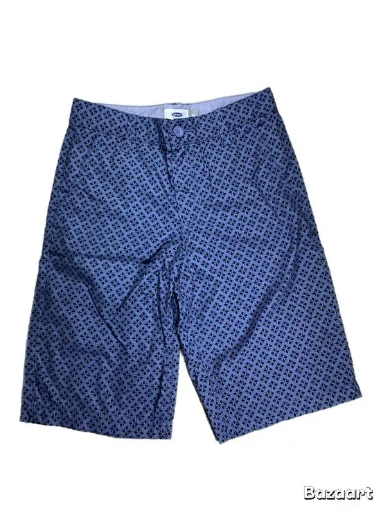 Old Navy Boys Bermuda Shorts Size 10 Geometric Diamond Built-In Belt
