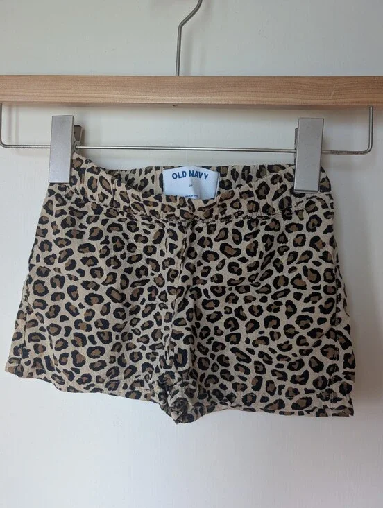 2t-Old Navy High-leopard Print Shorts in Tan and Black