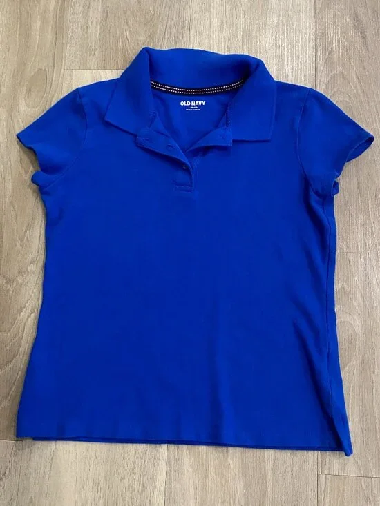 Old Navy Cobalt Blue Polo | Kids Size Large 10/12 | Women's Size XXS Preppy Golf