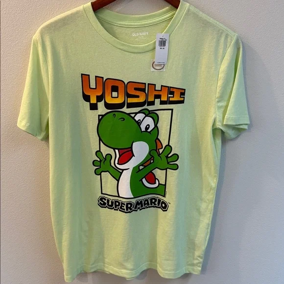 Old Navy Light Green Yoshi Graphic Tee