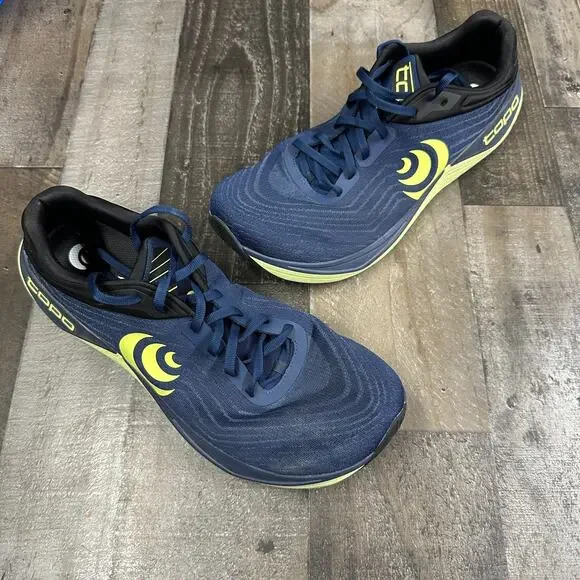 Topo Ultrafly 5 Running Shoes in Navy‎ Lime Men's Size 12 Sneakers